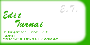 edit turnai business card